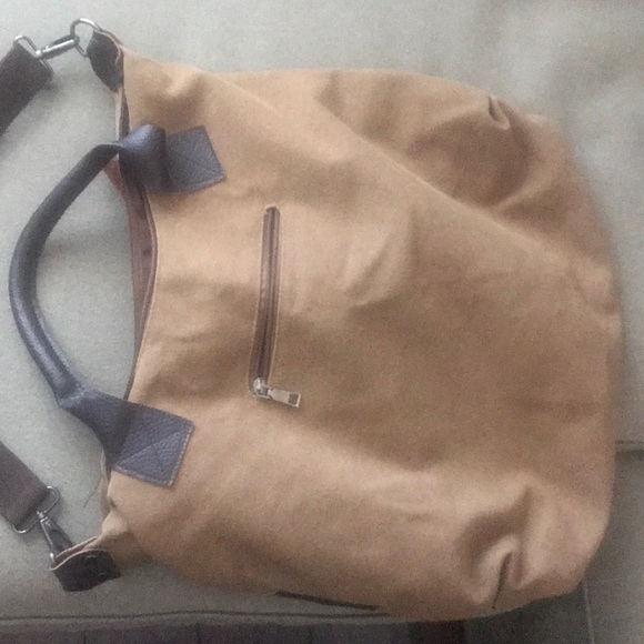 Dark tan satchel bag - Picture 3 of 5